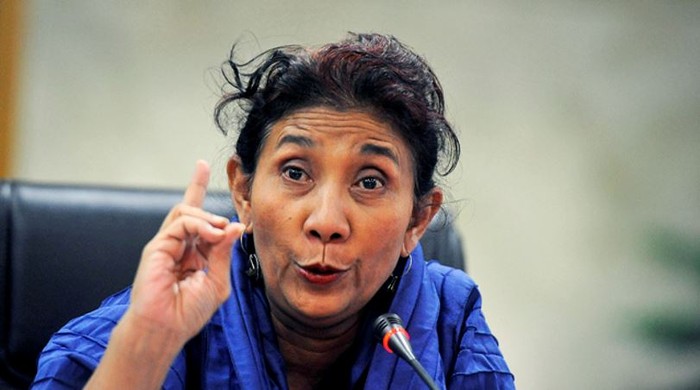 Bộ trưởng Bộ Thủy sản Indonesia, bà Susi Pudjiastuti. Ảnh: Global Indonesian Voices.