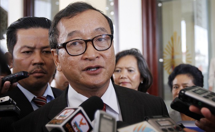 Sam Rainsy, ảnh: AP.