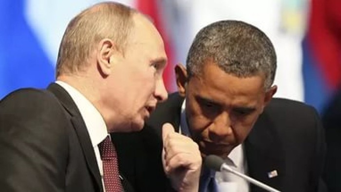 Tổng thống Nga Vladimir Putin và Tổng thống Mỹ Barack Obama, ảnh: EPA.