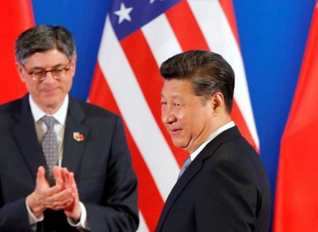 Trung Quốc vừa tác oai tác quái nhưng lại vừa mang lại lợi ích kinh tế rất lớn cho Mỹ. Bộ trưởng Tài chính Mỹ và Chủ tịch Trung Quốc Tập Cận Bình, ảnh: SCMP.