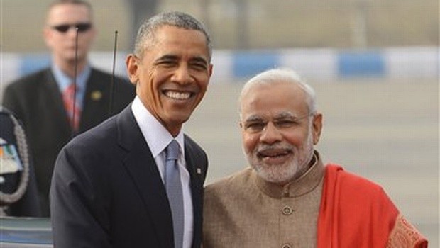 Thủ tướng Ấn Độ Narendra Modi và Tổng thống Hoa Kỳ Barack Obama, ảnh: AP.
