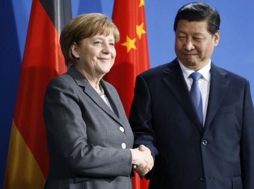 Thủ tướng Đức Angela Merkel và Chủ tịch Trung Quốc Tập Cận Bình, ảnh: katehon.com.