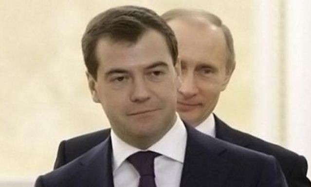 Bộ đôi quyền lực Putin – Medvedev không thể bình yên khi quân cờ mới Kudrin di động. Ảnh: Internet.