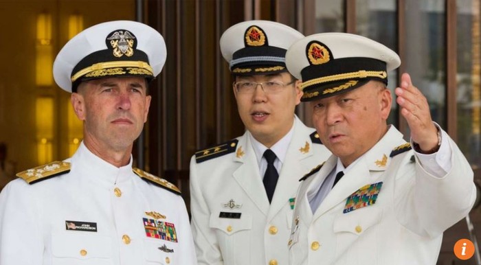 Trong khi các tướng Trung Quốc lớn tiếng dọa nạt, làm mình làm mẩy với Mỹ trước báo chí, Tham mưu trưởng Hoa Kỳ tỏ ra khá kín tiếng trước truyền thông. Ảnh: SCMP.