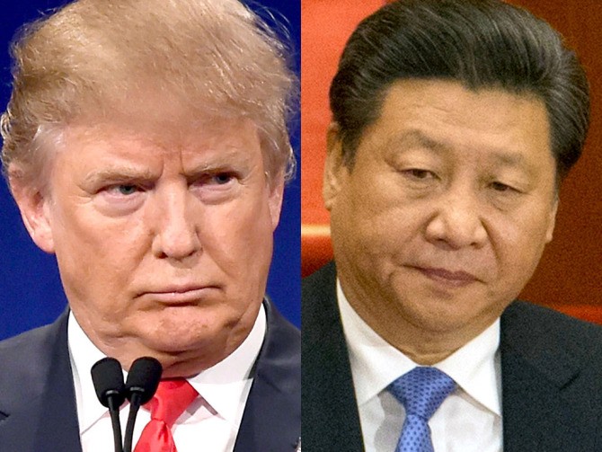 Ứng viên Tổng thống Mỹ của đảng Cộng Hòa Donald Trump và Chủ tịch Trung Quốc Tập Cận Bình, ảnh: chicago.suntimes.com.