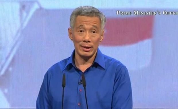 Thủ tướng Lý Hiển Long phát biểu trong ngày Quốc khánh, ảnh: BBC.