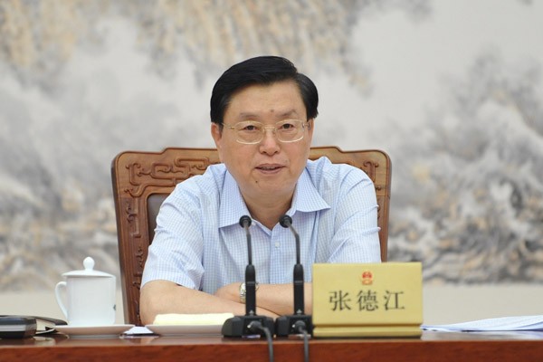 Chủ tịch Quốc hội Trung Quốc Trương Đức Giang, ảnh: Tân Hoa Xã.