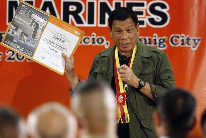 Tổng thống Philippines Rodrigo Duterte, ảnh: The Straits Times / EPA.