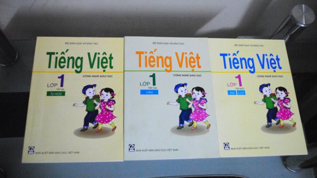 Bộ sách Tiếng Việt lớp 1 - Công nghệ giáo dục của Giáo sư Hồ Ngọc Đại, ảnh: Báo Tuổi Trẻ.
