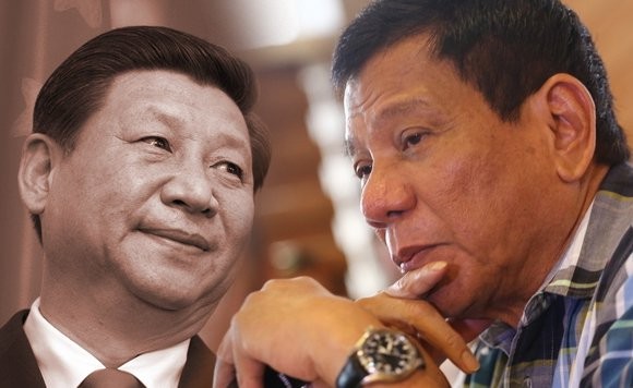 Chủ tịch Trung Quốc Tập Cận Bình và Tổng thống Philippines Rodrigo Duterte, ảnh: Politic.com.ph.