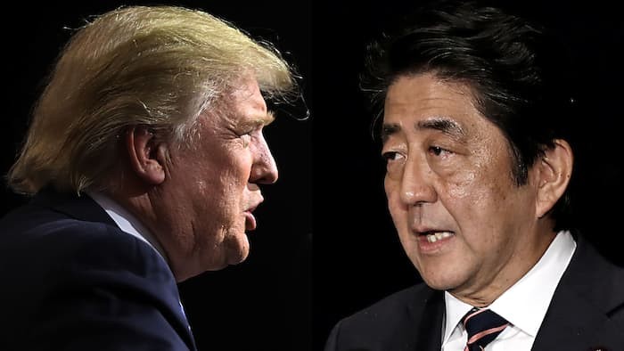 Tổng thống đắc cử Hoa Kỳ Donald Trump và Thủ tướng Nhật Bản Shinzo Abe, ảnh: FT Montage / Getty / Reuters.