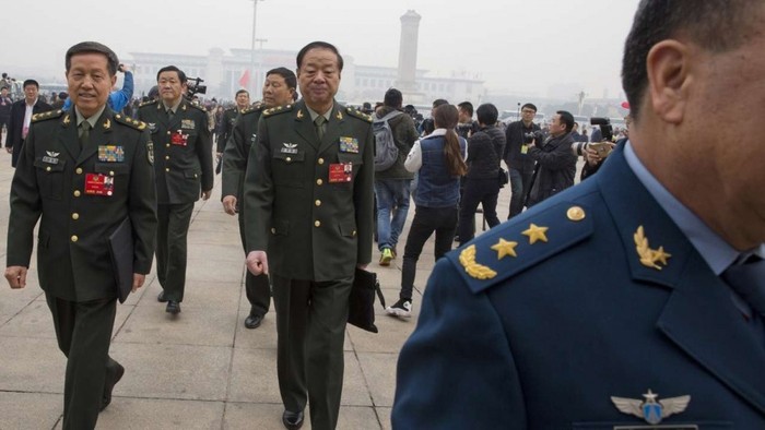 Các tướng quân đội Trung Quốc tham gia một cuộc họp, ảnh minh họa: SCMP.