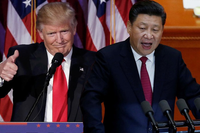 Tổng thống Mỹ Donald Trump và Chủ tịch Trung Quốc Tập Cận Bình, ảnh: Nigeria Breaking News.