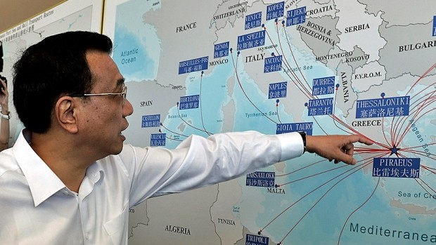 Thủ tướng Trung Quốc Lý Khắc Cường tìm hiểu cảng chiến lược Piraeus, Hi Lạp phục vụ chiến lược con đường tơ lụa, ảnh: CBA.