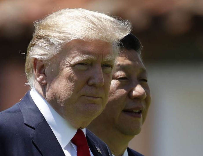 Tổng thống Mỹ Donald Trump và Chủ tịch Trung Quốc Tập Cận Bình, ảnh: SF Gate.