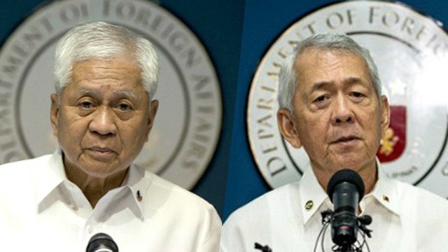 Hai cựu Ngoại trưởng Philippines Albert del Rosario và Perfecto Yasay, ảnh: Rappler.