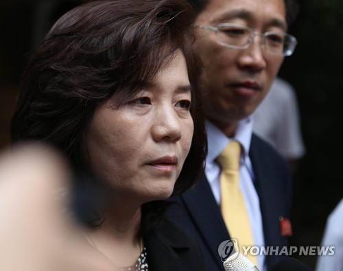 Bà Choe Son-hui, Vụ trưởng Vụ Bắc Mỹ - Bộ Ngoại giao Triều Tiên, ảnh: Yonhap.