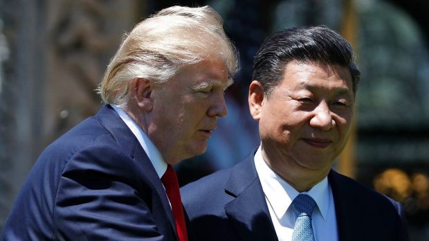 Tổng thống Mỹ Donald Trump và Chủ tịch Trung Quốc Tập Cận Bình tại Mar-a-Lago, Florida, Hoa Kỳ. Ảnh: The Sydney Morning Herald.