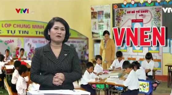 Ảnh chụp màn hình phóng sự: “Diễn” quá nhiều, mô hình trường học mới VNEN khiến phụ huynh phát sợ, VTV, ngày 1/9/2016. Nguồn: vtv.vn.