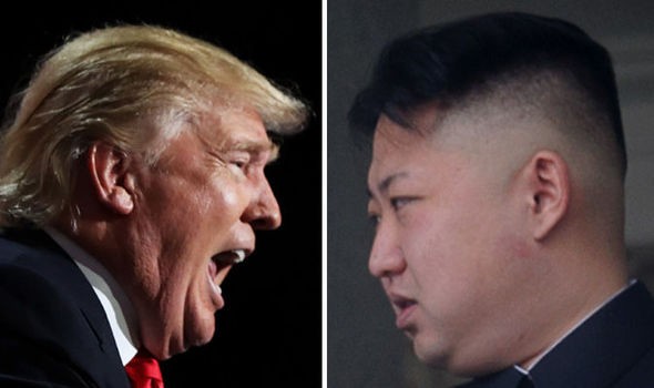 Tổng thống Mỹ Donald Trump và nhà lãnh đạo Triều Tiên Kim Jong-un, ảnh: Getty / Daily Express.