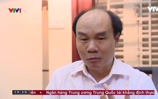 Giáo sư Đỗ Đức Thái trả lời phỏng vấn VTV1, ảnh chụp màn hình.
