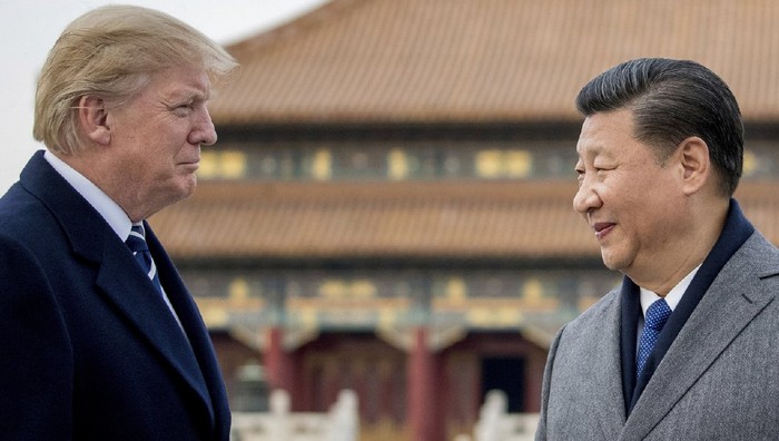 Tổng thống Hoa Kỳ Donald Trump và Chủ tịch Trung Quốc Tập Cận Bình trên Tử Cấm Thành, Bắc Kinh. Ảnh: Washington Examiner.