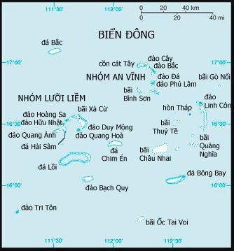 Các cấu trúc địa lý thuộc quần đảo Hoàng Sa, Đà Nẵng, Việt Nam. Ảnh: Wikipedia.
