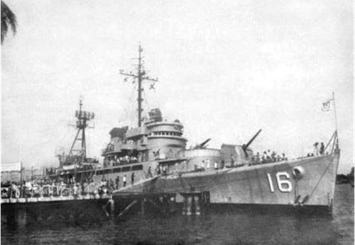 Tuần dương hạm Lý Thường Kiệt (HQ16) của Hải quân Việt Nam Cộng hòa tham gia chiến đấu bảo vệ chủ quyền Hoàng Sa năm 1974, ảnh tư liệu.