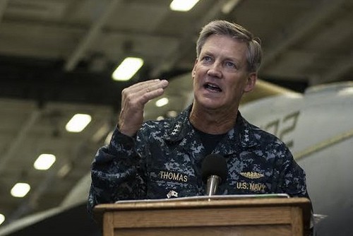 Phó đô đốc Thomas Robert, cựu Tư lệnh Hạm đội 7. Ảnh chụp lúc ông Thomas còn đương chức, nguồn: Hạm đội 7.
