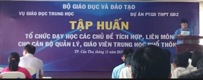 Bộ Giáo dục và Đào tạo tổ chức tập huấn dạy học tích hợp liên môn, ảnh minh họa: Cổng Thông Tin Trường Trung học phổ thông Tân Thạnh huyện Long Phú, tỉnh Sóc Trăng.