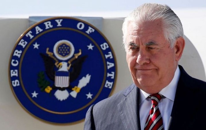 Ngoại trưởng Mỹ Rex Tillerson vẫn tiếp tục công du châu Phi và không đưa ra bình luận gì thêm về hội nghị thượng đỉnh Mỹ - Triều, ảnh: Reuters / Straits Times.