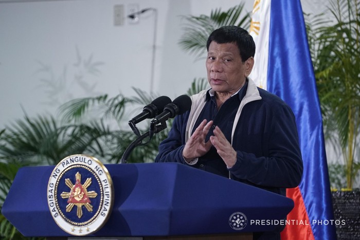 Tổng thống Philippines Rodrigo Duterte. Ảnh: RENE LUMAWAG / PRESIDENTIAL FILE PHOTO.