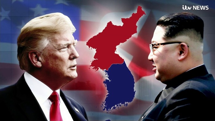 Tổng thống Mỹ Donald Trump và nhà lãnh đạo Triều Tiên Kim Jong-un, ảnh minh họa: ITV News.