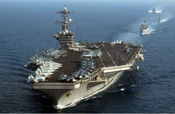 Tàu chiến Mỹ thường xuyên hiện diện ở Biển Đông, chống lại các hành vi bành trướng, vi phạm Công ước Liên Hợp Quốc về Luật Biển 1982, ảnh minh họa: SCMP.