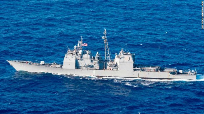 Tàu tuần dương USS Antietam, Hoa Kỳ, ảnh: CNN.