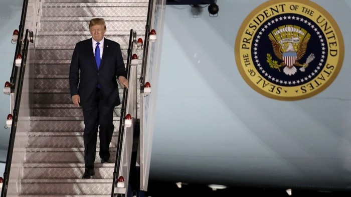 Tổng thống Mỹ Donald Trump đã sớm rời G-7 để đến Singapore trước hơn 1 ngày trước thượng đỉnh Mỹ - Triều, ảnh: The New Daily.