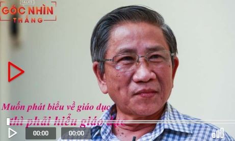 Ảnh chụp màn hình clip Giáo sư Nguyễn Minh Thuyết chia sẻ trên Báo VietnamNet ngày 15/9, nguồn: Phạm Hải / VietnamNet.