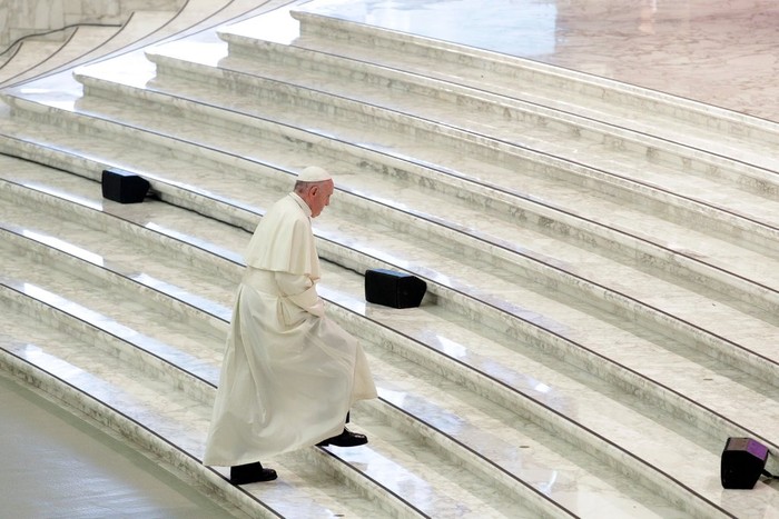 Đức Giáo hoàng Francis tại Vatican hôm thứ Bảy tuần trước, ảnh: The New York Times.