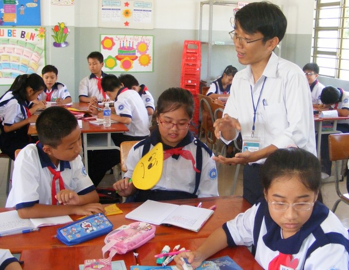Học sinh lớp 6 VNEN Trường Trung học cơ sở Võ Văn Kiệt tỉnh Tây Ninh, ảnh: Báo Tây Ninh.