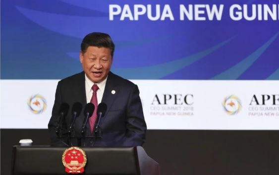 Chủ tịch Trung Quốc Tập Cận Bình phát biểu tại hội nghị thượng đỉnh APEC 2018, ảnh: SCMP.
