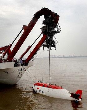 Tàu ngầm Giao Long được hạ thủy tại Giang Tô ngày 1-7 - Ảnh: Getty Images