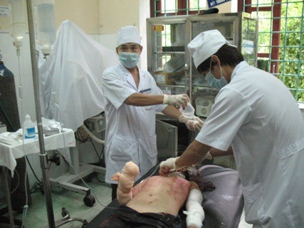 Nạn nhân Trịnh Ngọc Bích bị chặt cụt tay