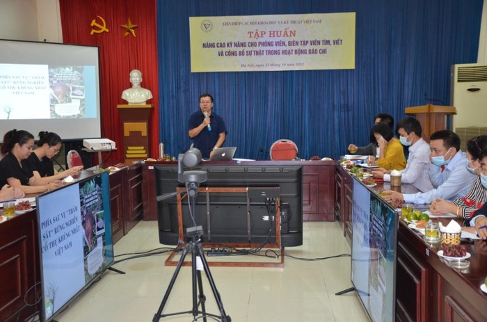 Liên hiệp các hội khoa học và kỹ thuật Việt Nam tổ chức Tập huấn cho PV, BTV trong hệ thống kỹ năng tìm, viết và công bố sự thật trong hoạt động báo chí (năm 2021)