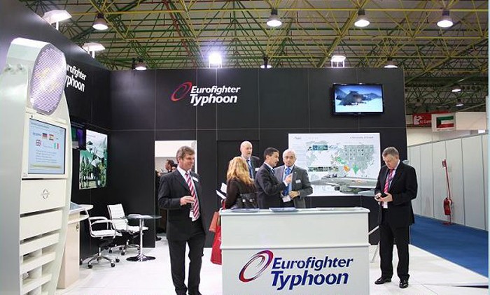 Tập đoàn sản xuất máy bay châu Âu Eurofighter Typhoon cũng tham gia triển lãm lần này