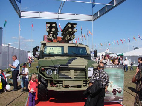 Hệ thống tên lửa Cornet-EM tại triển lãm MAKS-2011