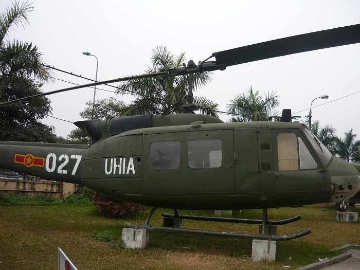 Máy bay trực thăng UH1A ta thu được của Mỹ trong đại thắng mùa xuân 1975.