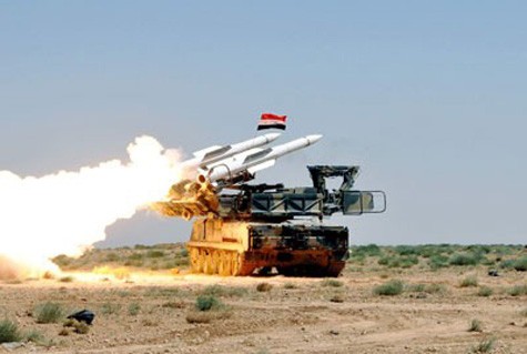 Tổ hợp tên lửa phòng không Buk-M2E của Syria.