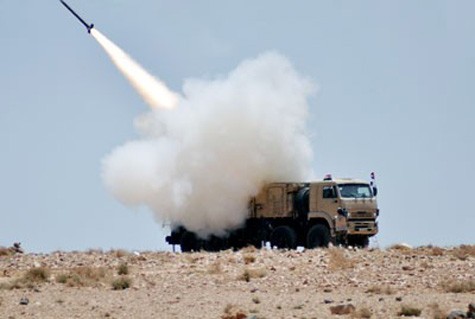 Tổ hợp tên lửa - pháo phòng không Pantsir-S1 của Syria.