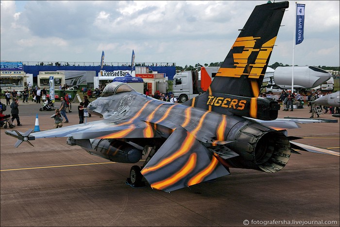 Máy bay chiến đấu F-16 Tigers của Không quân Bỉ.