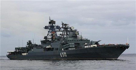 Tàu chiến Nga trên biển Địa Trung Hải.